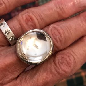 RLM crystal meditation, heavy sterling silver ring
